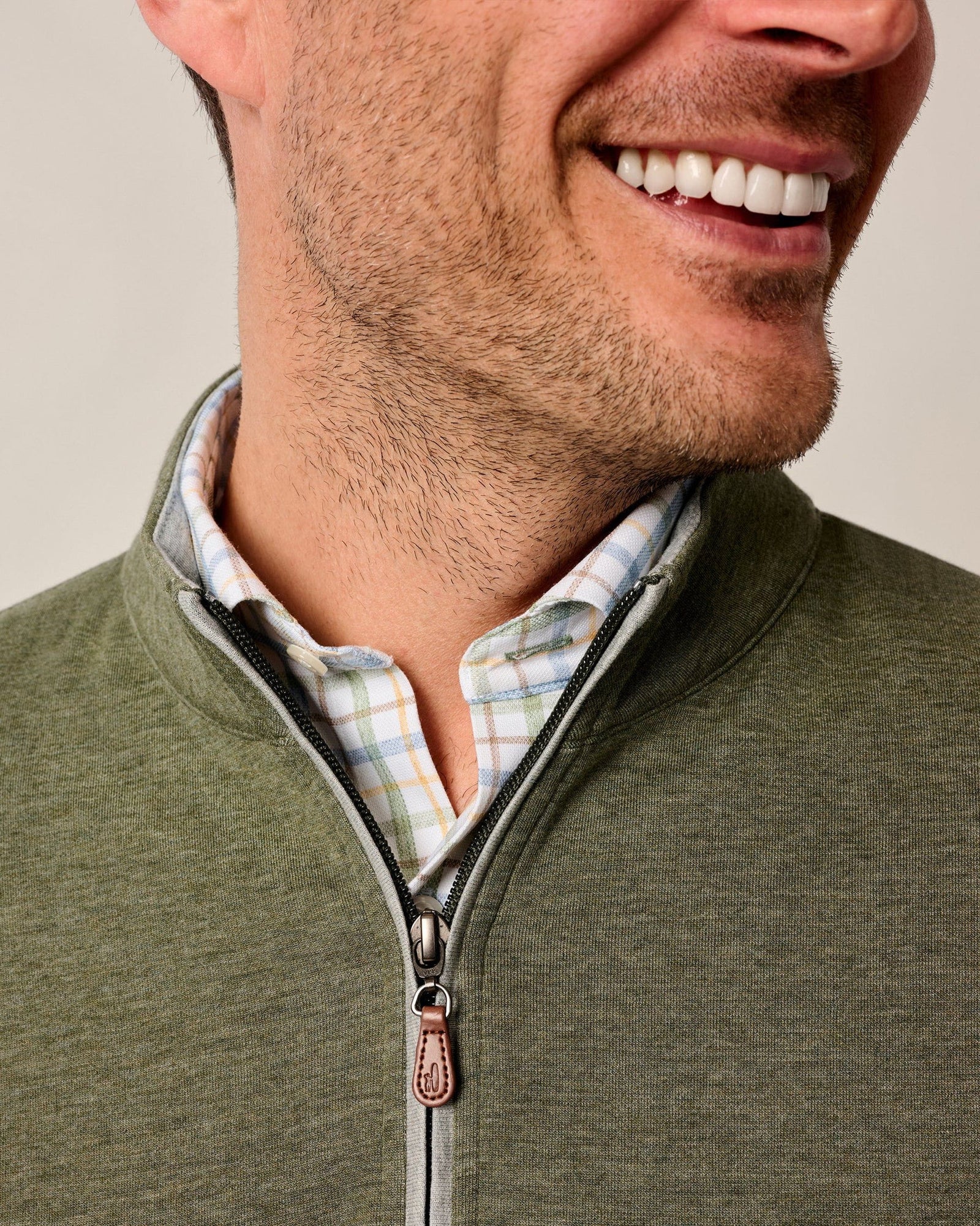 Johnnie-O Sully 1/4 Zip Pullover - Sequoia