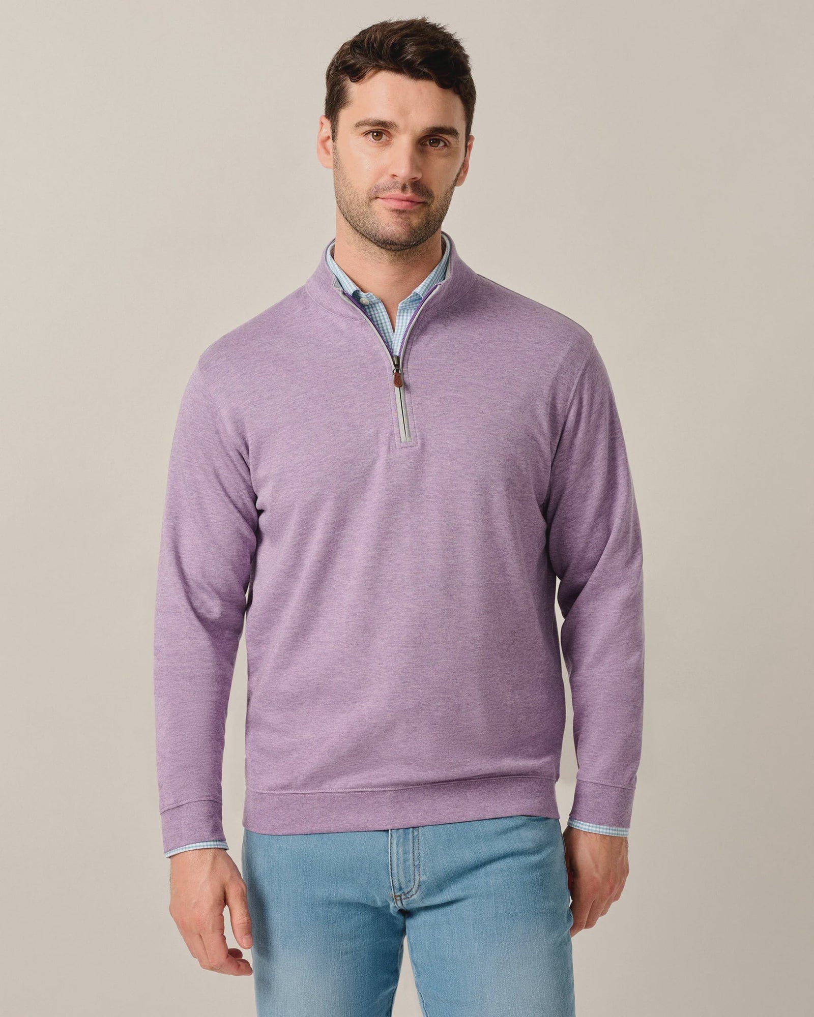 Johnnie-O Sully 1/4 Zip Pullover - Thistle