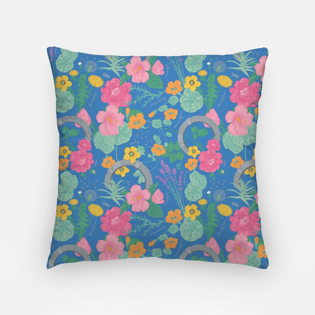 TABS 18" Cushion Cover with Insert - The Botanist: Atlantic Blue