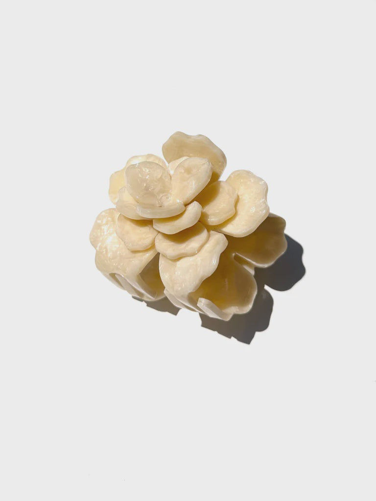 BDA Solar Eclipse Handmade Origami Gardenia Flower Claw Hair Clip
