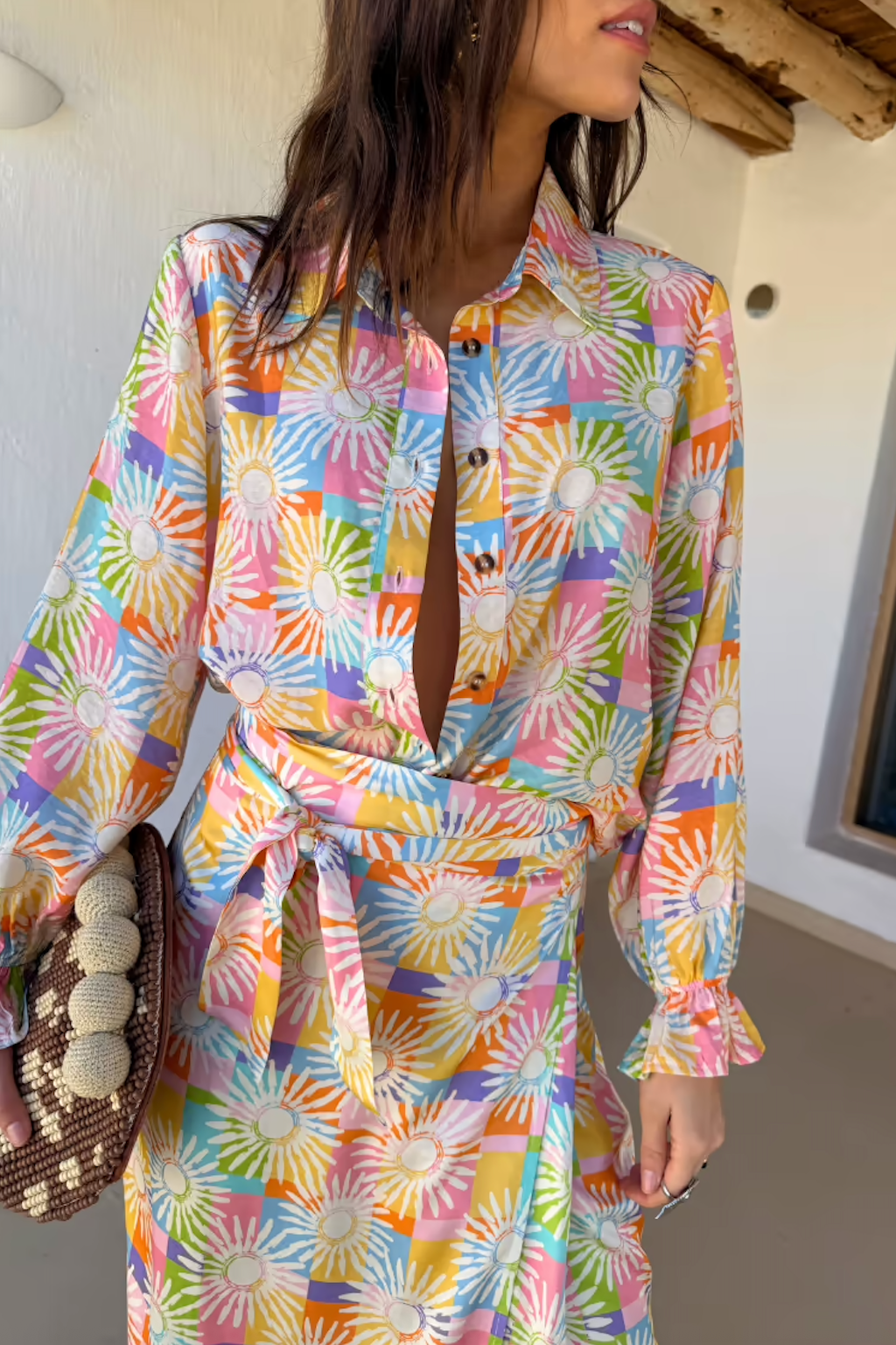 BDA Never Fully Dressed Geanie Shirt - Check Sun