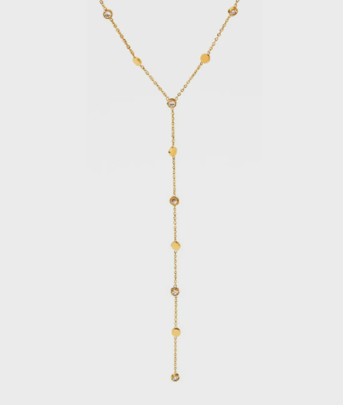 Adriana Pappas - Gold Dust Lariat - Clear
