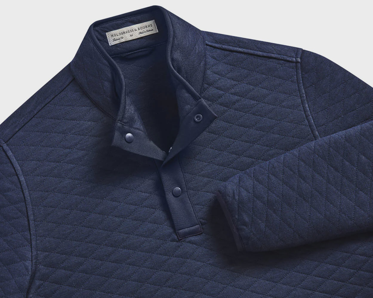 Holderness & Bourne - The Sullivan Pullover: Heathered Navy
