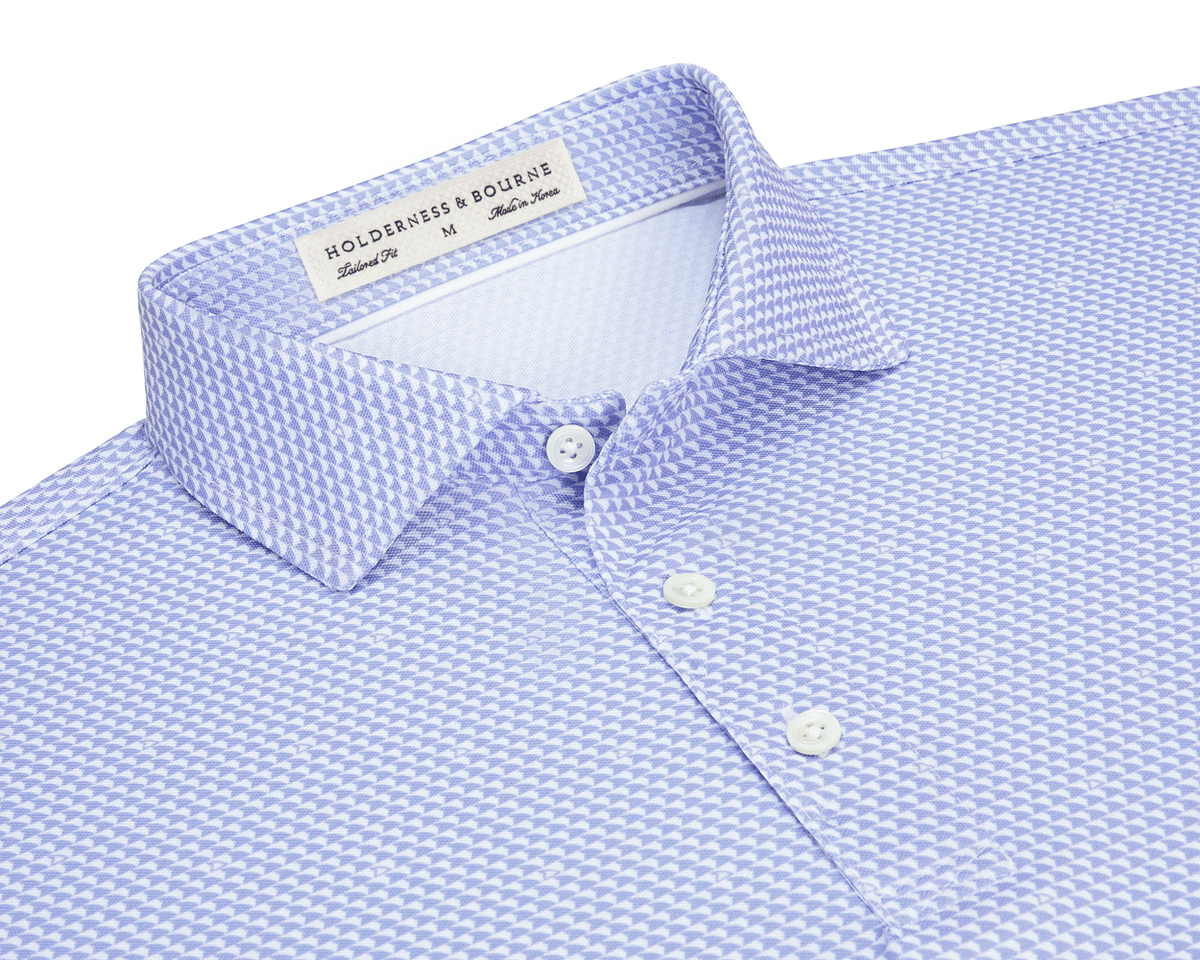 BDA Holderness & Bourne - The Jacobs Shirt: White & Lavender