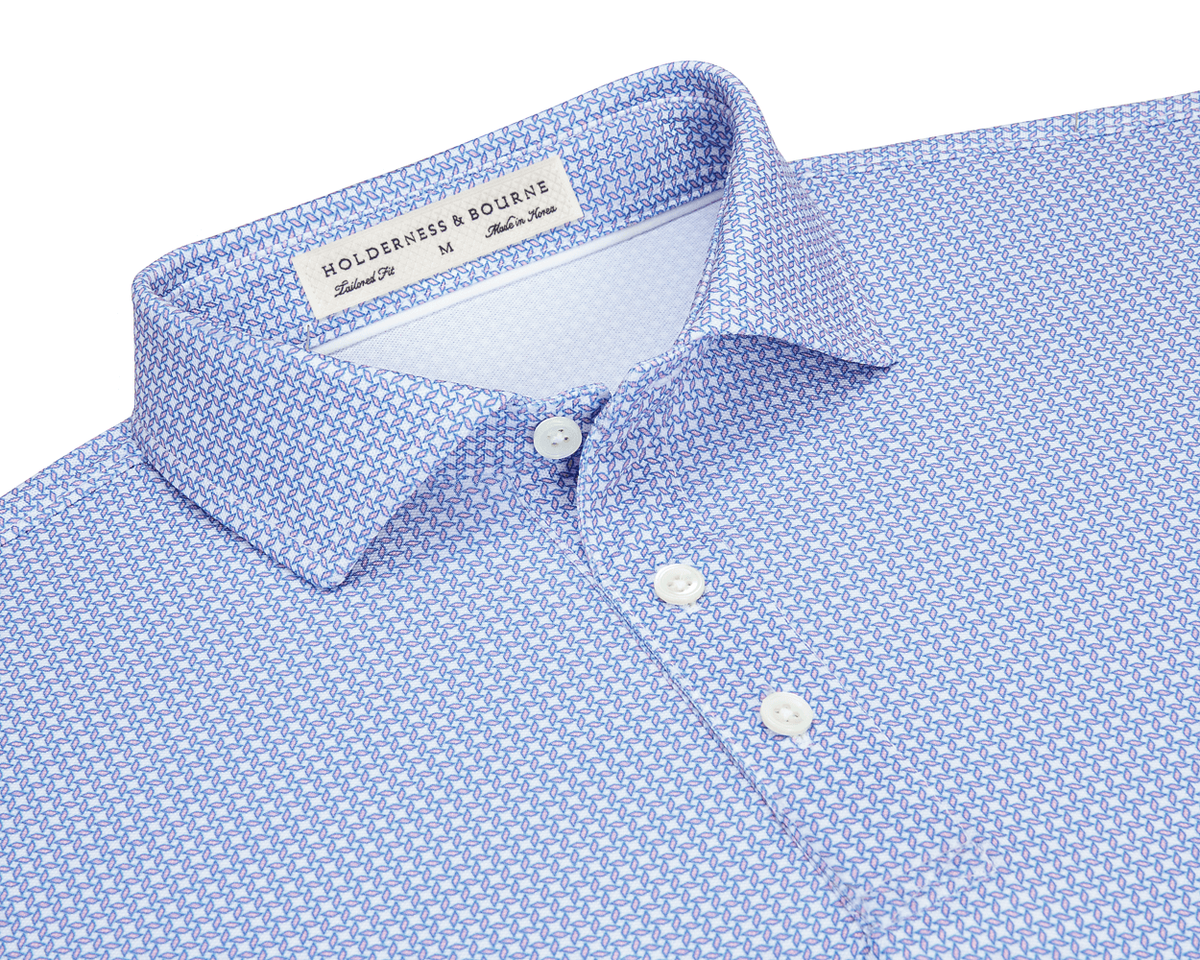 BDA Holderness & Bourne - The Hawthorne Shirt: Scotch Pink & Marlin Blue
