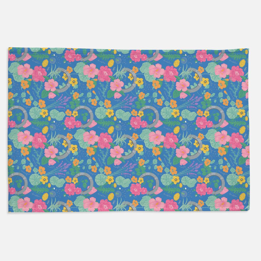 TABS Minky Blanket - The Botanist: Atlantic Blue