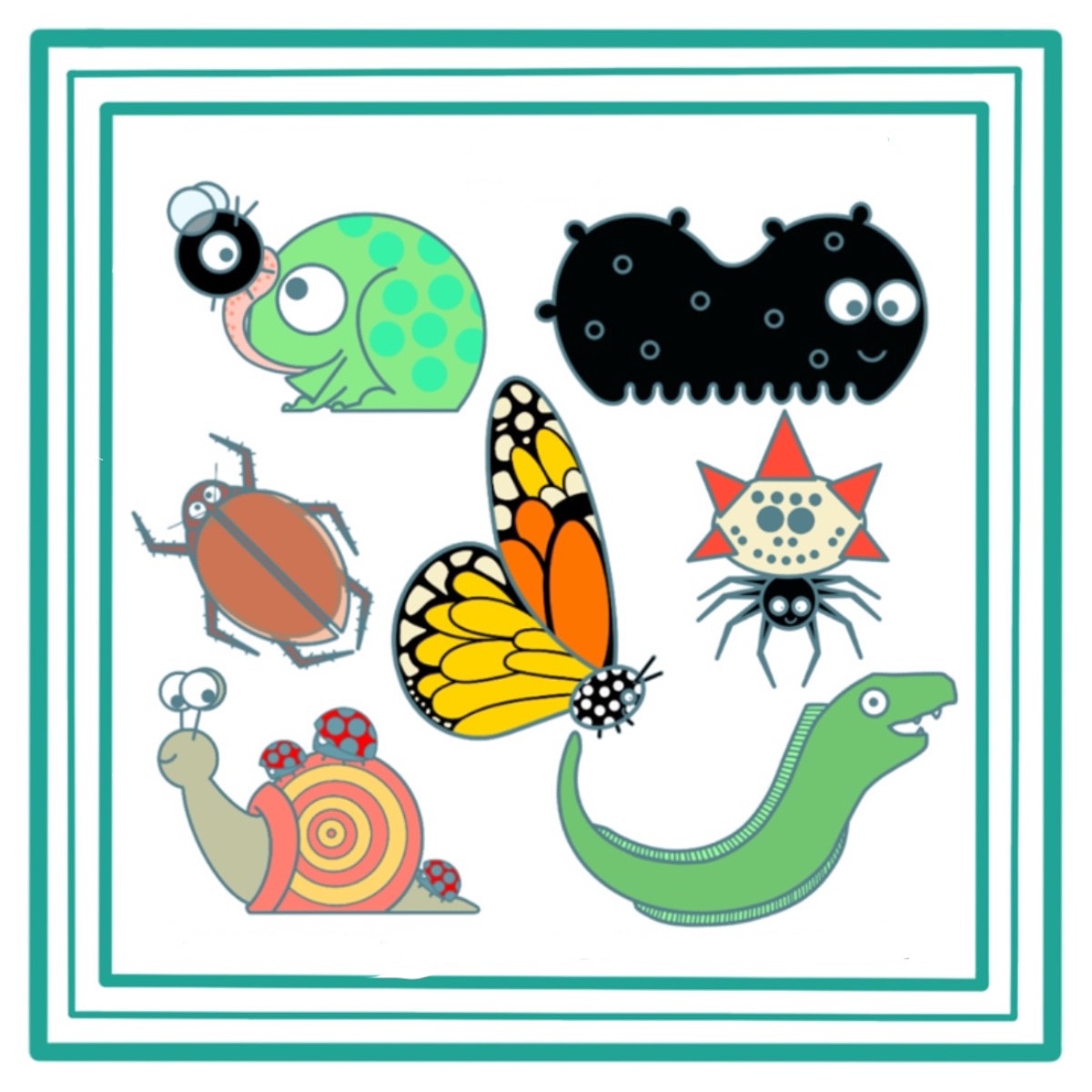 Katherine Summerville Stickers - Bermuda Bugs