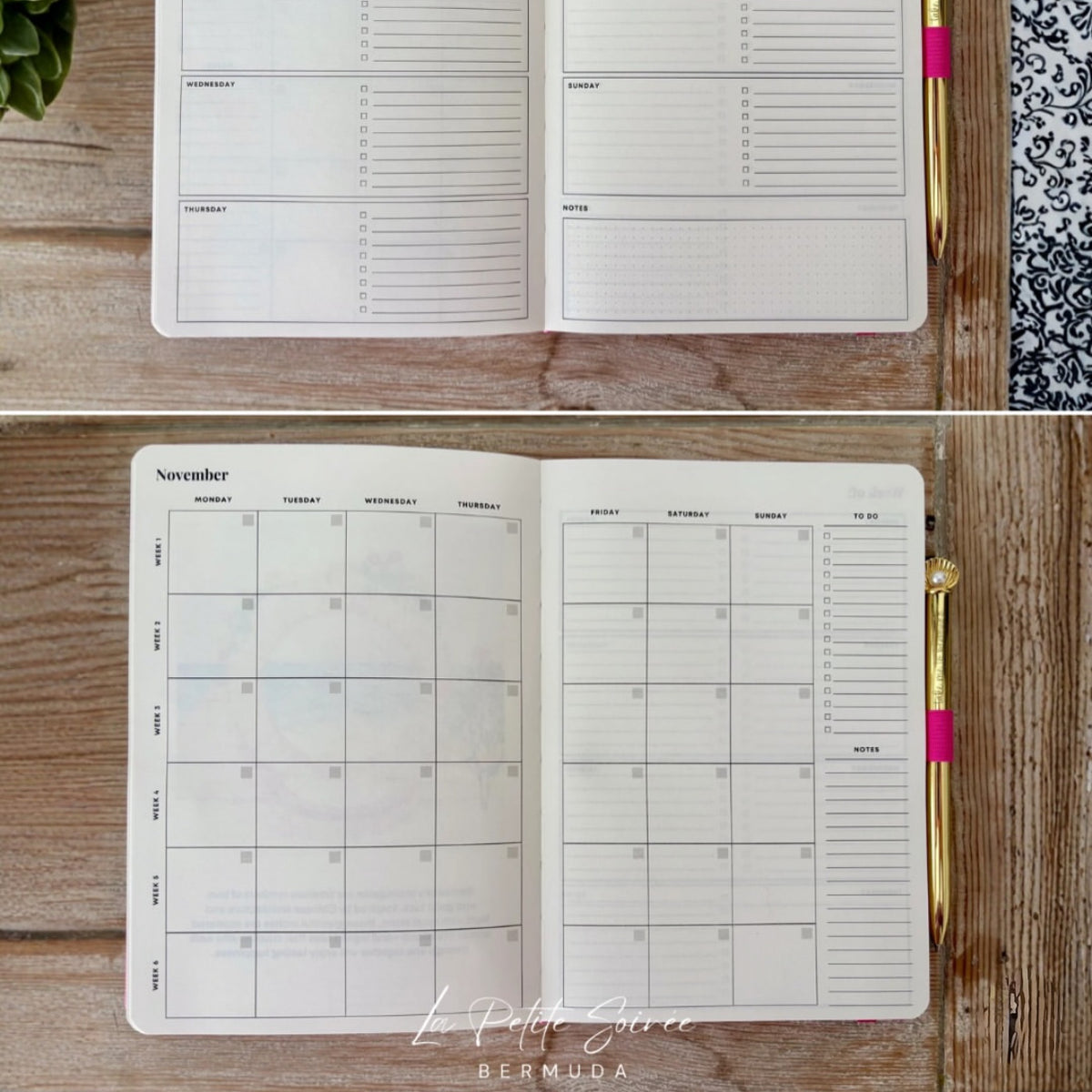 La Petite Soiree Bermuda Planner - Blue