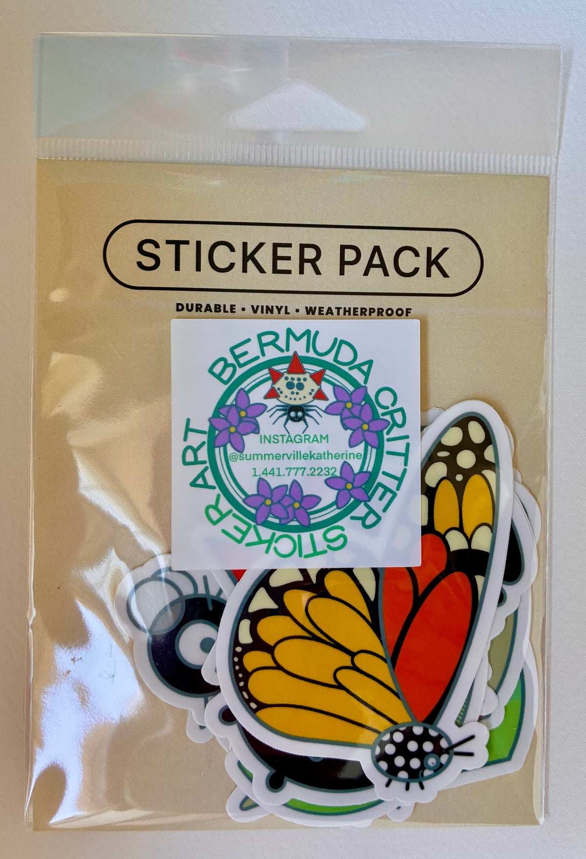 Katherine Summerville Stickers - Bermuda Bugs