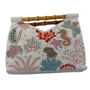 Tiana Design - Bamboo Clutch - Natural Sea Life
