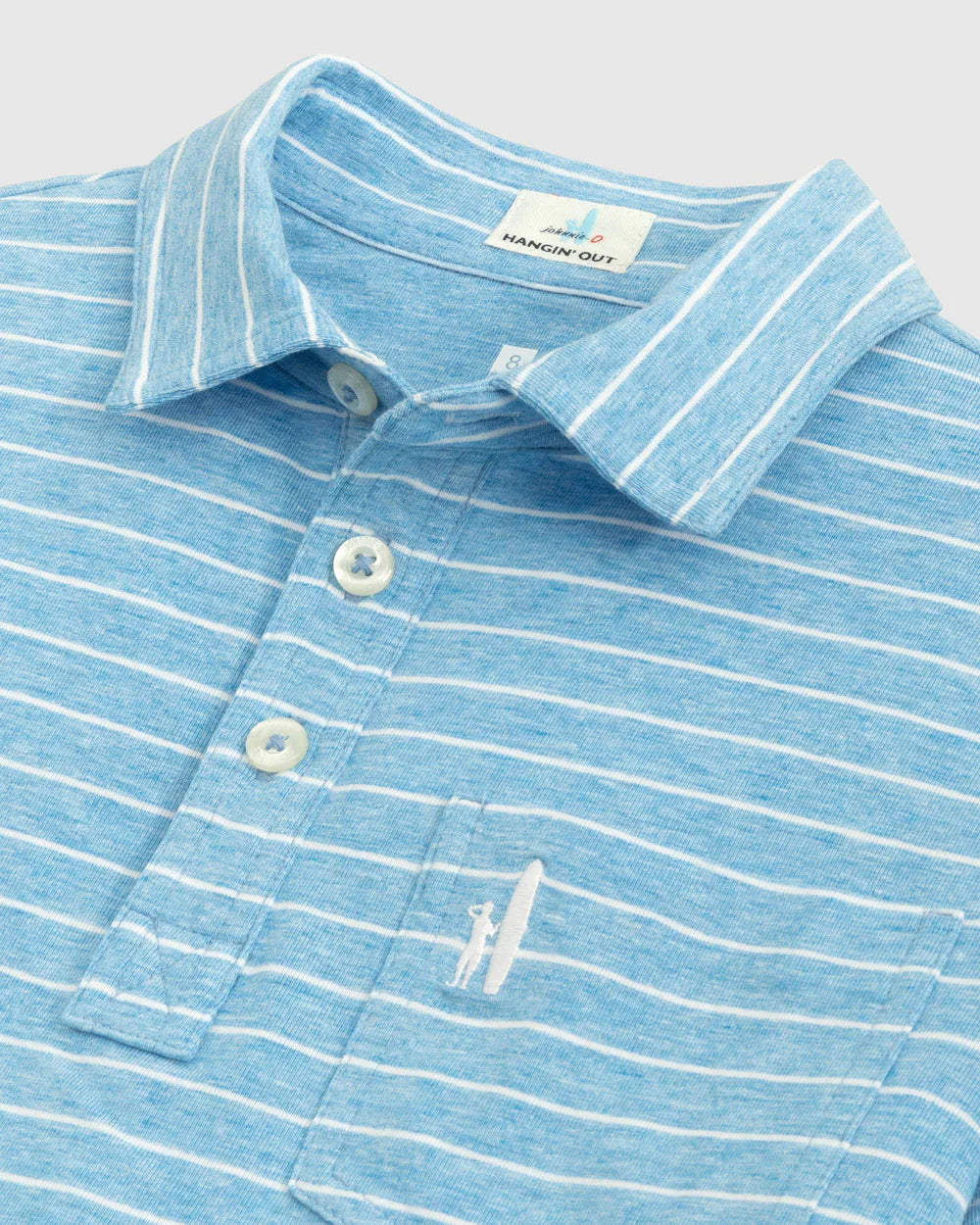 Johnnie-O Original Jr. Polo - Neese Stripe - Bondi Blue