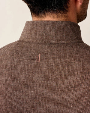 Johnnie-O Rubin Cotton Cashmere 1/4 Zip Pullover - Bison