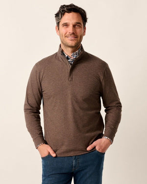 Johnnie-O Rubin Cotton Cashmere 1/4 Zip Pullover - Bison