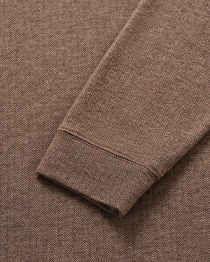 Johnnie-O Rubin Cotton Cashmere 1/4 Zip Pullover - Bison