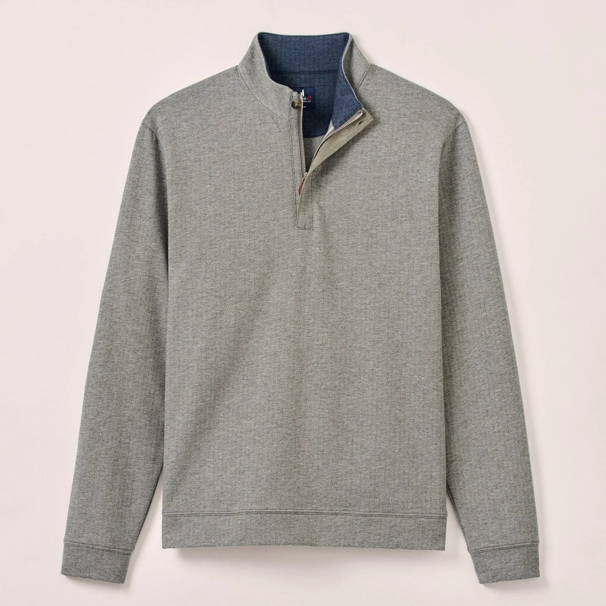 Johnnie-O Rubin Cotton Cashmere 1/4 Zip Pullover - Charcoal