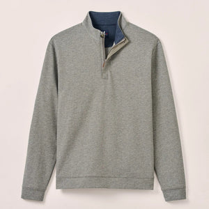 Johnnie-O Rubin Cotton Cashmere 1/4 Zip Pullover - Charcoal
