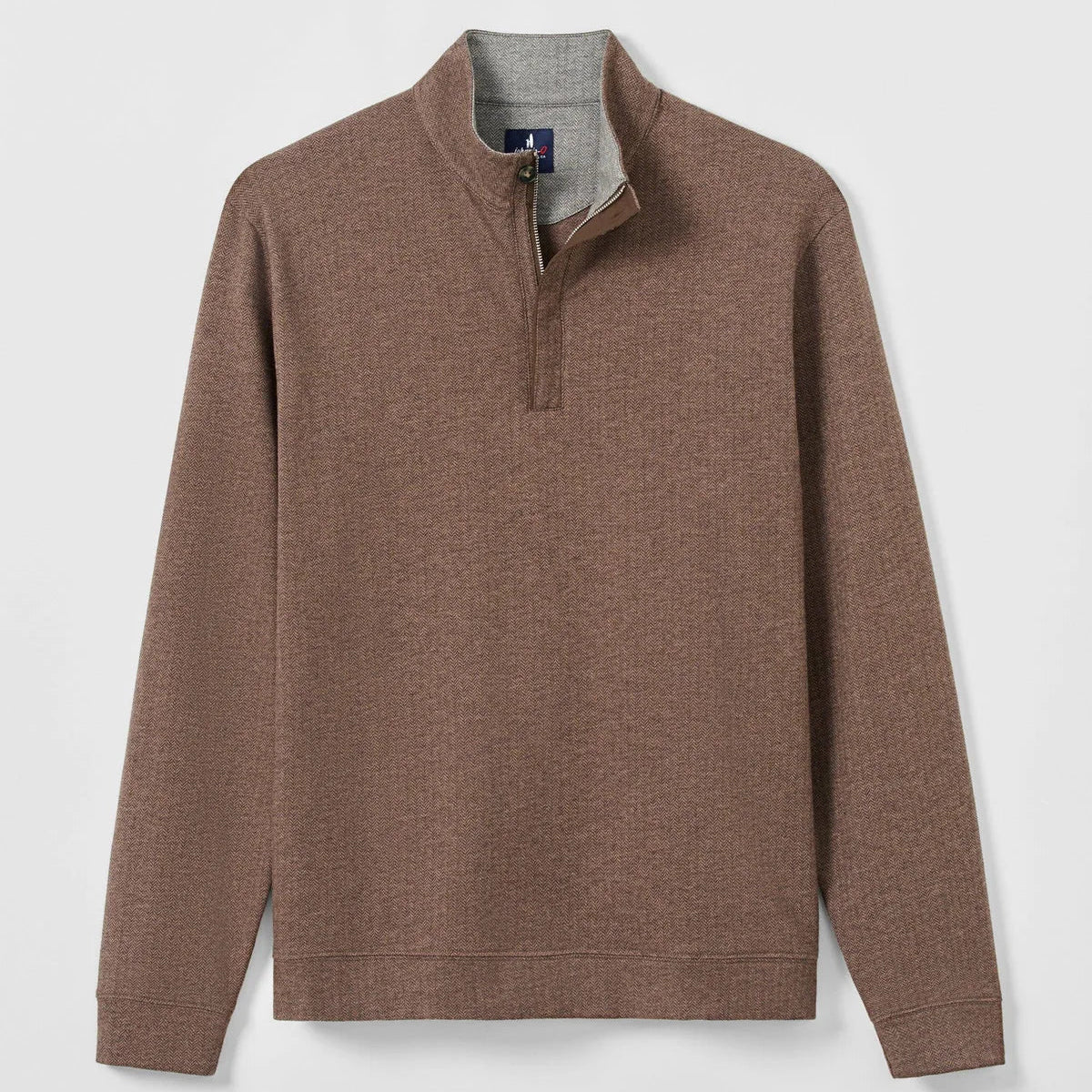 Johnnie-O Rubin Cotton Cashmere 1/4 Zip Pullover - Bison