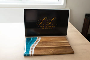Lynn & Liana Designs Acacia Bread Board - Ocean Vibes