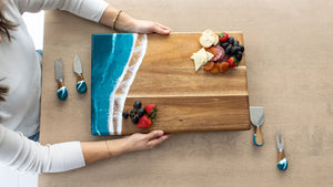 Lynn & Liana Designs Acacia Bread Board - Ocean Vibes
