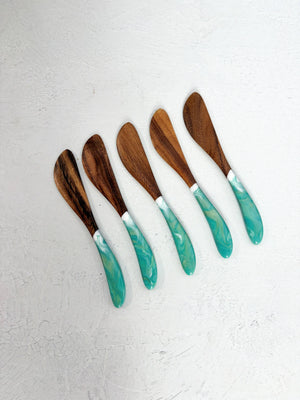 Lynn & Liana Designs Acacia Cheese Spreader - Bermuda Blue