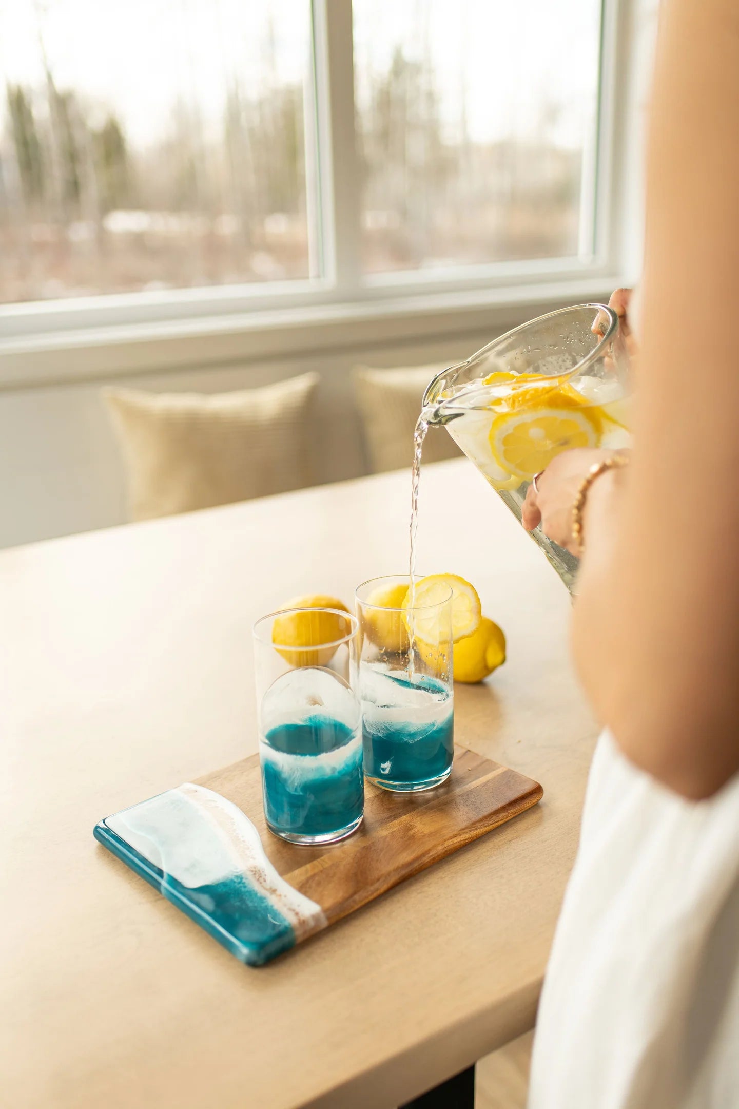 Lynn & Liana Designs Resin Accented Highball Glasses