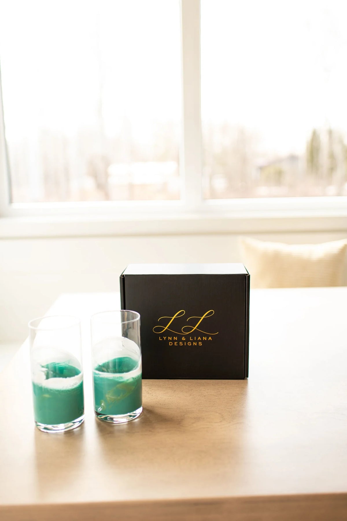 Lynn & Liana Designs Resin Accented Highball Glasses
