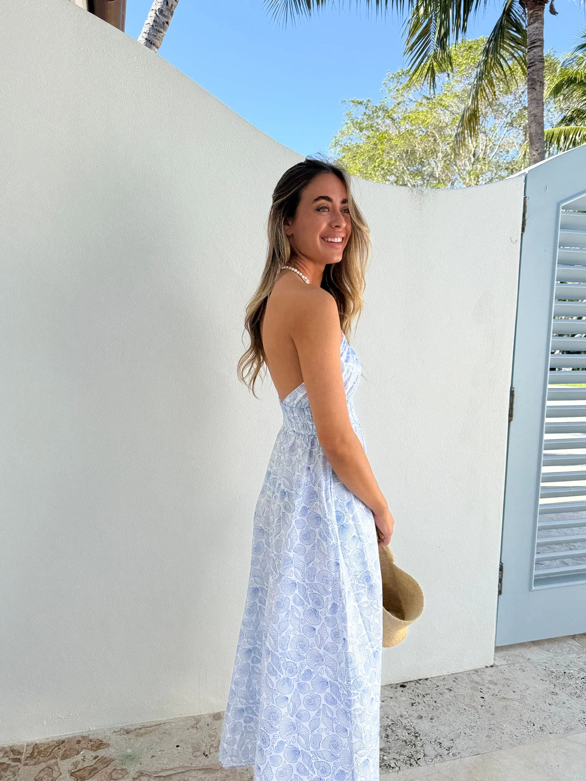 The Loren Marea Mireille Dress - Blue Seashell