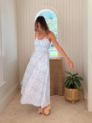 The Loren Marea Mireille Dress - Blue Seashell