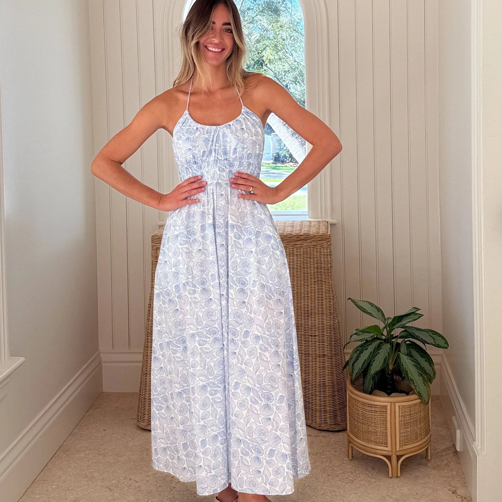 The Loren Marea Mireille Dress - Blue Seashell