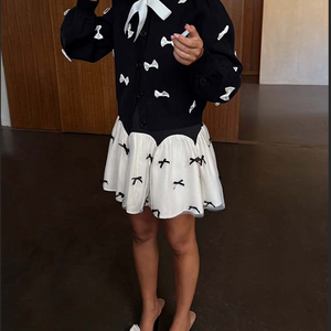 Black Bow Mini Monika Skirt