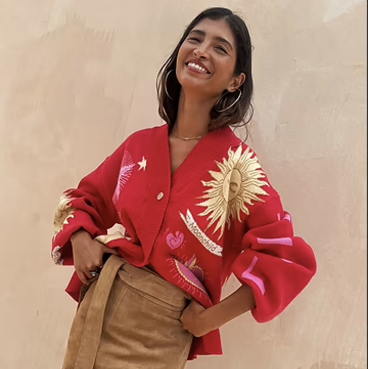 Red Mystical Cardigan