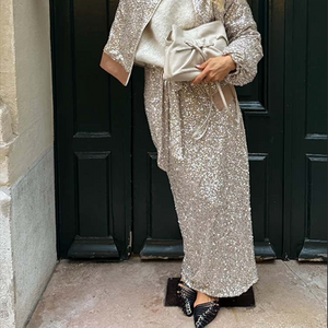 Never Fully Dressed Jaspre Skirt Silver Sequin