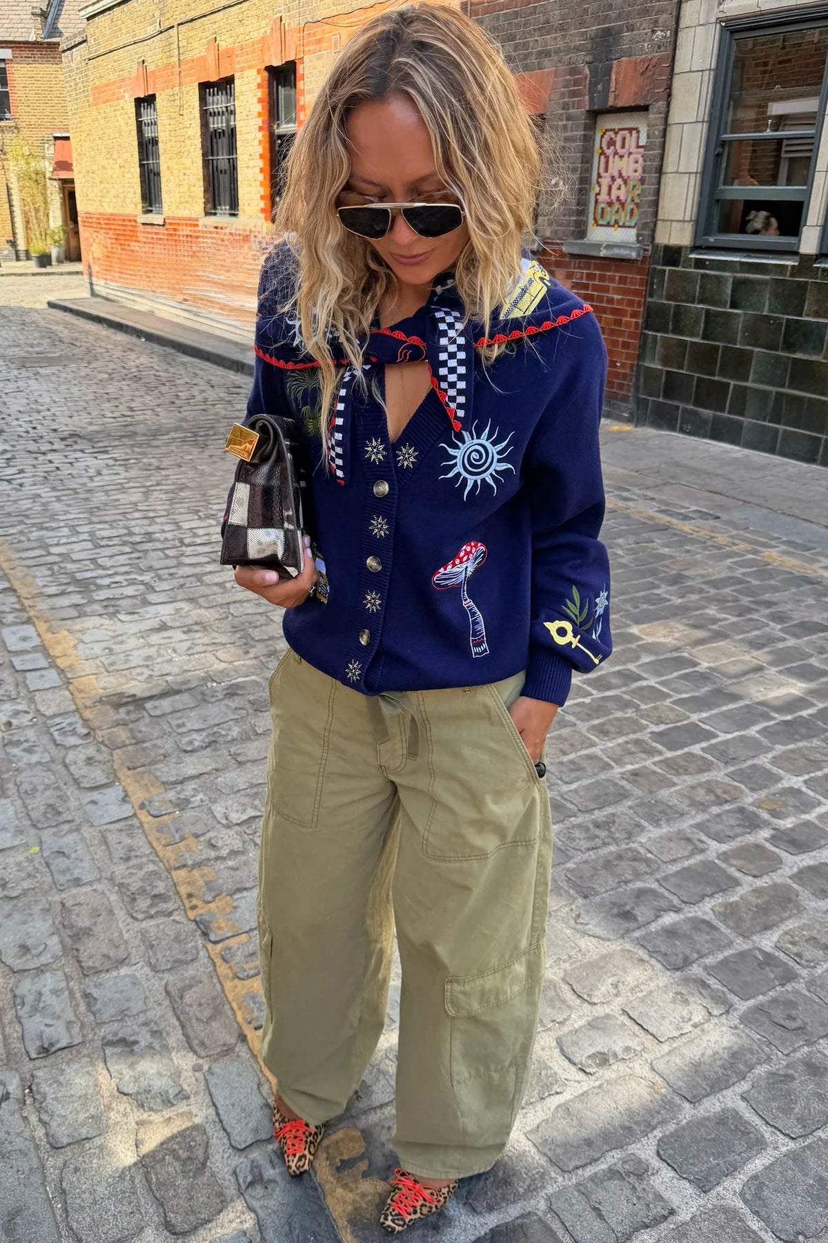 Never Fully Dressed Navy Icons Cardigan