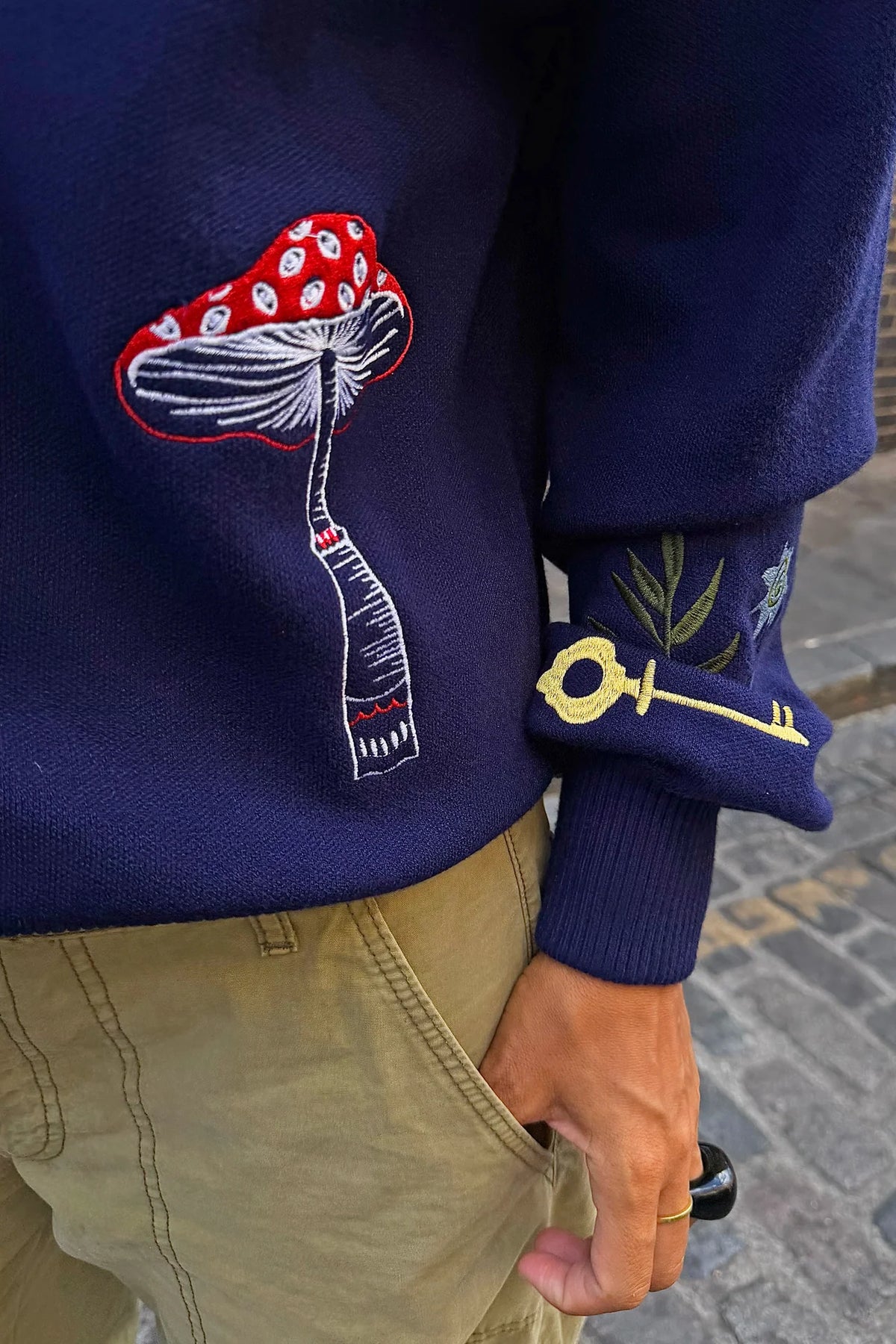 Never Fully Dressed Navy Icons Cardigan
