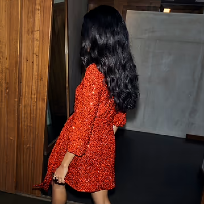 Never Fully Dressed Red Sequin Mini Vienna Dress
