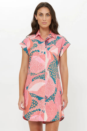 Oliphant Collared Shirt Dress Mini - Nautilus