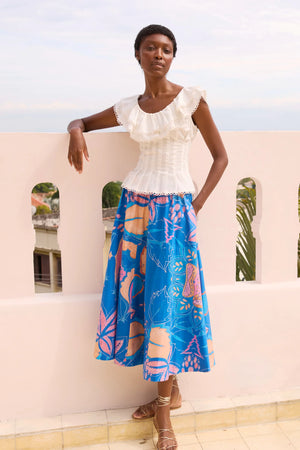 Oliphant Olivia Skirt - Antico Blue