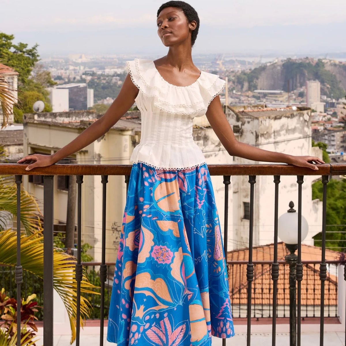 Oliphant Olivia Skirt - Antico Blue