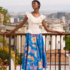 Oliphant Olivia Skirt - Antico Blue