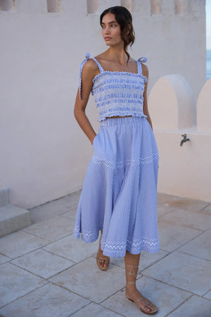 Oliphant Olivia Skirt- Sconset Blue