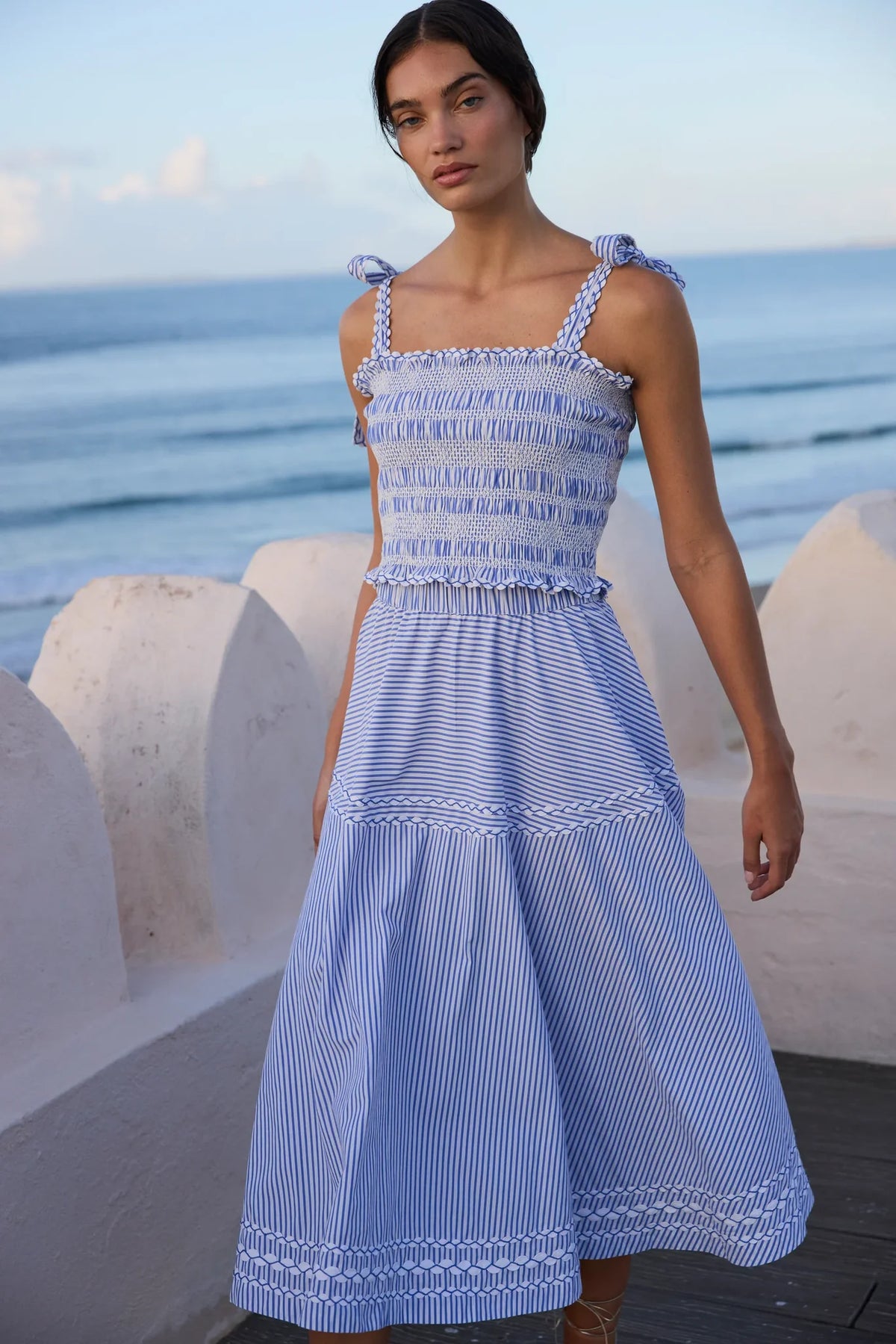 Oliphant Olivia Skirt- Sconset Blue