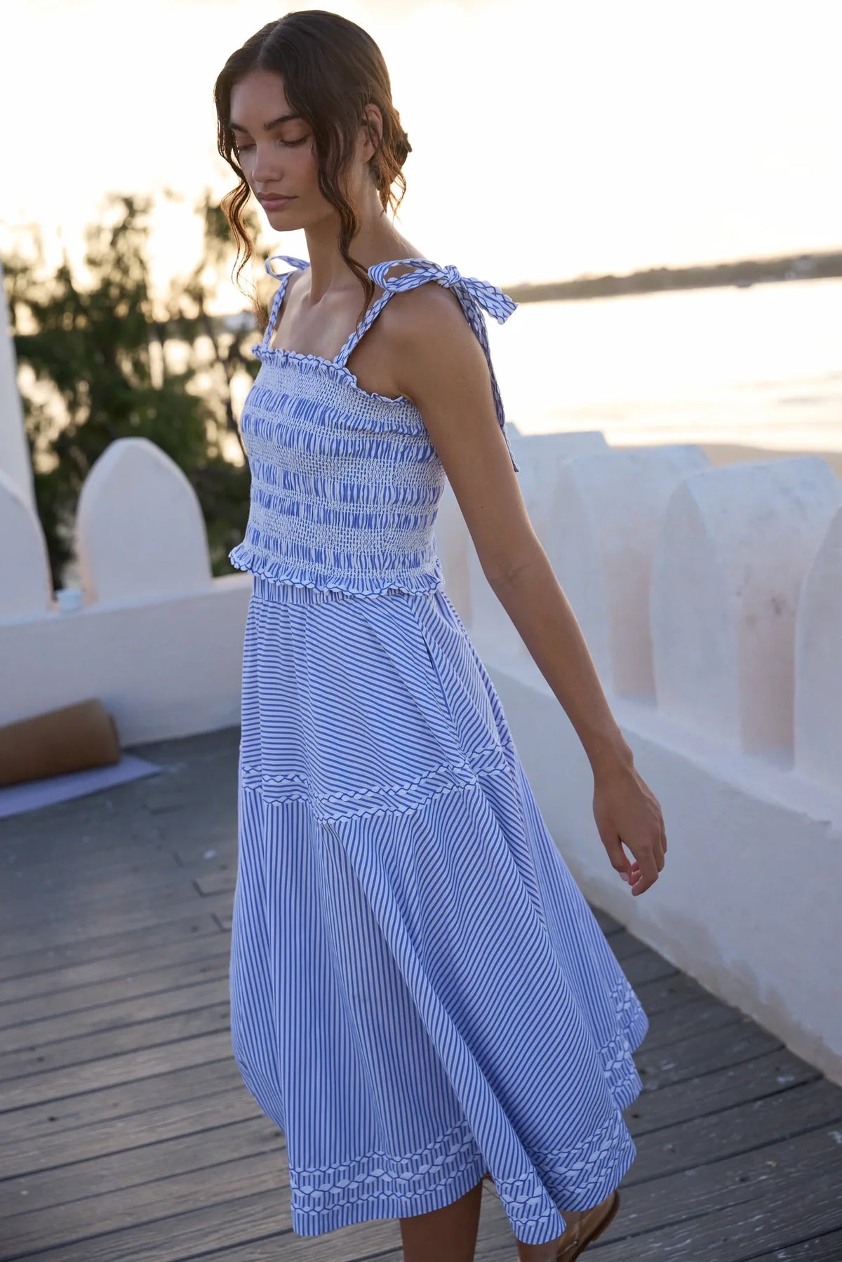 Oliphant Olivia Skirt- Sconset Blue