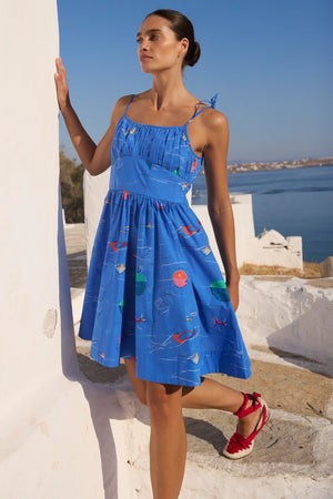 Oliphant Scarlett Mini Dress - Dip Blue