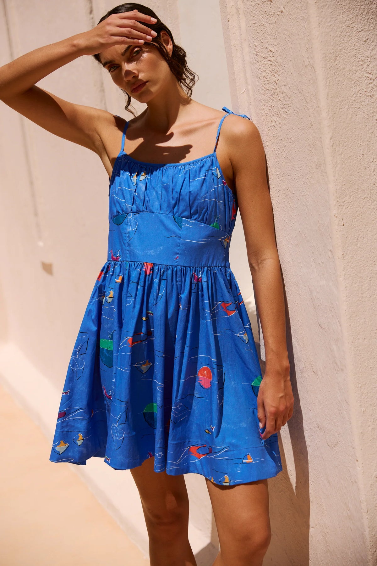 Oliphant Scarlett Mini Dress - Dip Blue