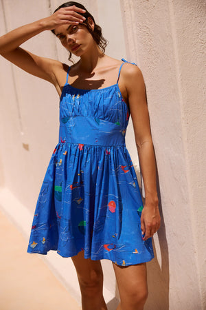 Oliphant Scarlett Mini Dress - Dip Blue