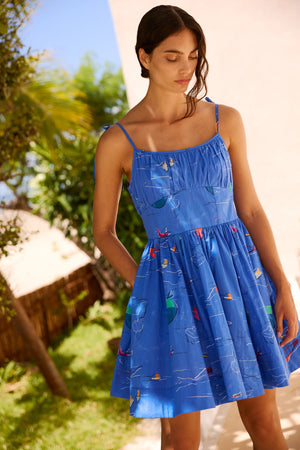 Oliphant Scarlett Mini Dress - Dip Blue