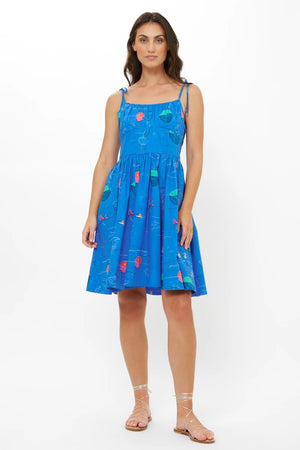 Oliphant Scarlett Mini Dress - Dip Blue