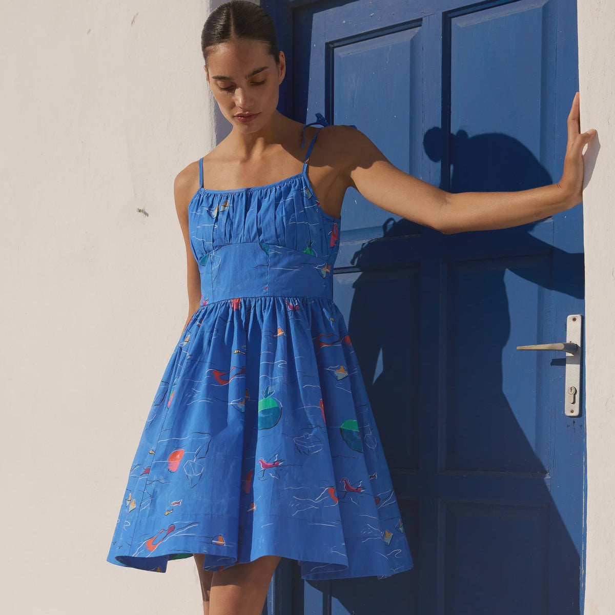 Oliphant Scarlett Mini Dress - Dip Blue