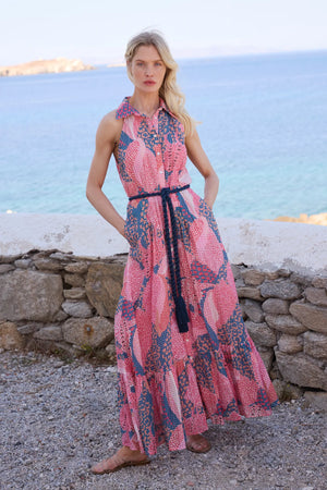 Oliphant Sleeveless Shirt Dress Maxi - Nautilus