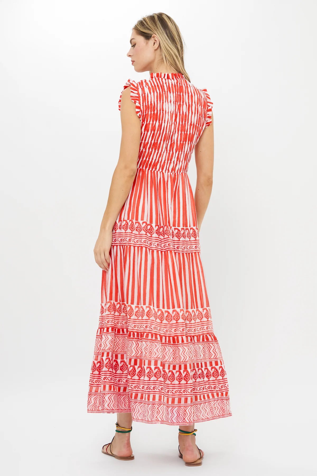 Oliphant Sleeveless Smocked Maxi - Santorini